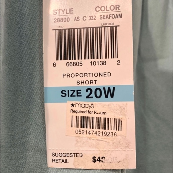 ALFRED DUNNER NEW WITH TAGS SLACKS SIZE 20W $ FIRM - Picture 2 of 3